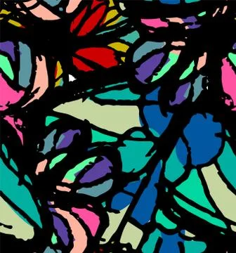 Monarch butterfly pattern wings. Flight of bright blue butterflies Stock Illustration