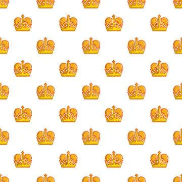 Monarch crown pattern seamless 스톡 일러스트