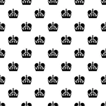 Monarch crown pattern seamless Stock Illustration