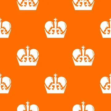 Monarch crown pattern vector orange Stockillustratie