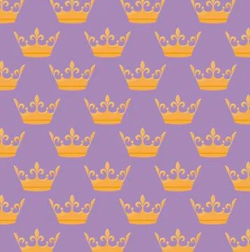 Monarchical crown icon pattern Stock Illustration