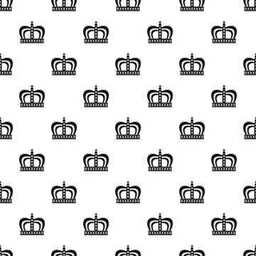 Monarchy crown pattern vector Illustrazione stock