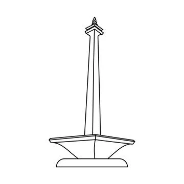 Monas monument icon, Stock Illustration