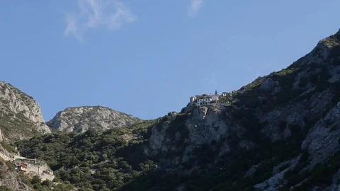 Monasteries on the rocks Stock Footage 87475040