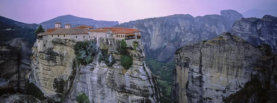 Monasterio ortodoxo de Vaarlam(sXIV). Castracio.Meteora. Tesalia.Grecia Stock Photos