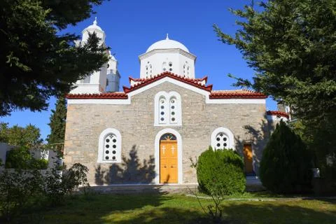 Monastery of Agios Ioannis inside Koroni fortress, Greece Foto stock