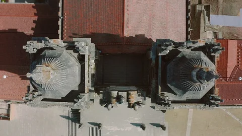 Monastery of Alcobaca or Mosteiro de Santa Maria de Alcobaca in Portugal Stock Footage 128634078