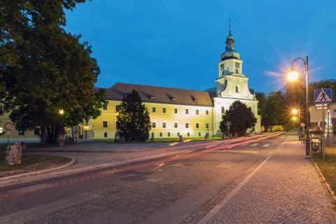 Monastery and palace complex in Poland in the evening. Foto stock