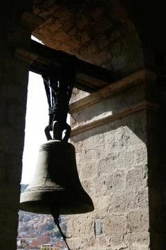 Monastery Bell Bolivia 스톡 사진