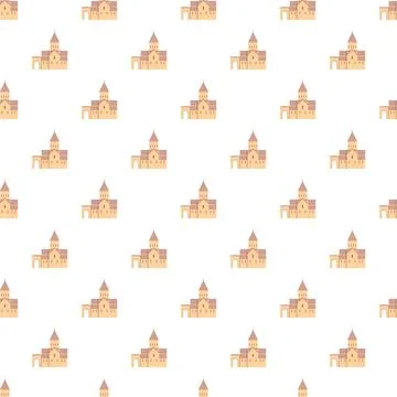 Monastery building pattern repeating seamless background Illustrazione stock