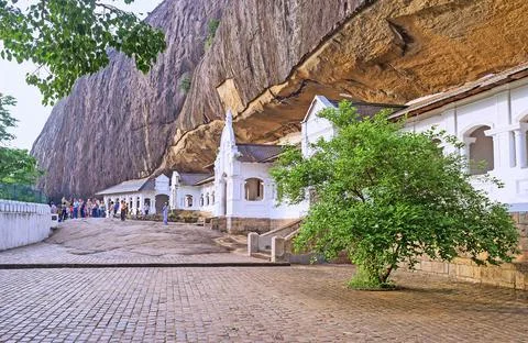The Monastery in Caves of Dambulla Stockfoto's
