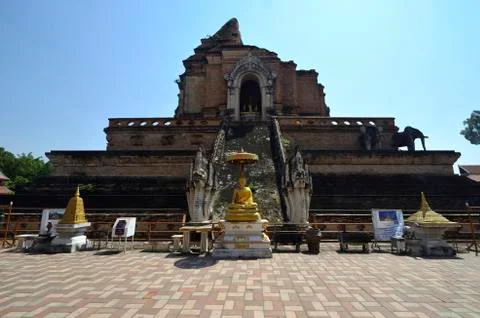 Monastery Chedi Luang Stock Photos