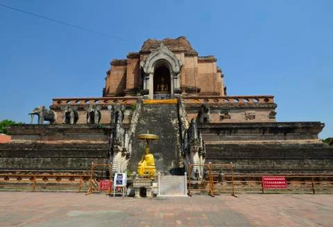 Monastery Chedi Luang Stock Photos