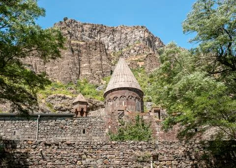 The monastery complex of Gegrdavank Stock Photos