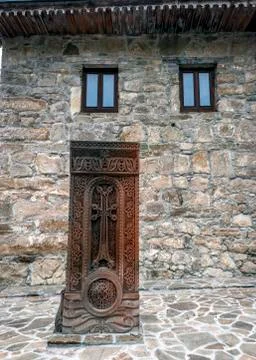 The monastery complex of Surb Khach, literally - Holy Cross Monastery. Stock Photos