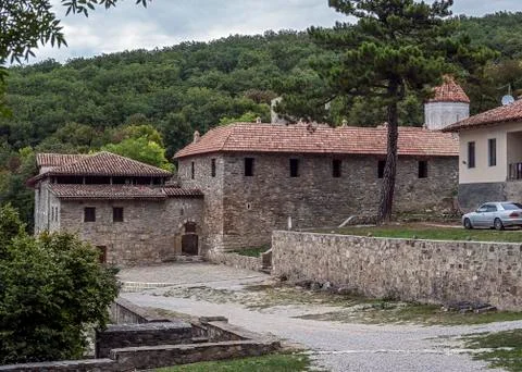 The monastery complex of Surb Khach, literally - Holy Cross Monastery. Stock Photos