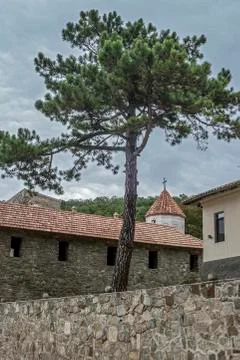 The monastery complex of Surb Khach, literally - Holy Cross Monastery. Stock-Fotos