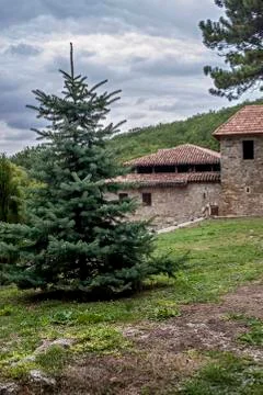 The monastery complex of Surb Khach, literally - Holy Cross Monastery. Stock Photos