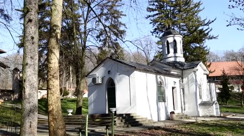 The monastery courtyard Stock-Footage 49400503