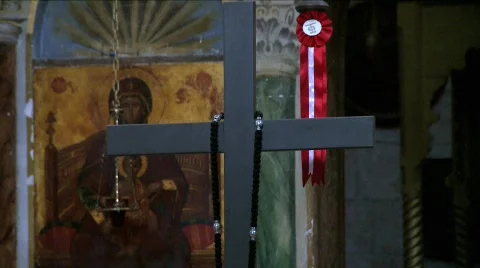 Monastery of the Cross, cross Video stock 608277