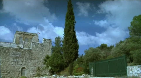 Monastery of the Cross pan shot Stock Footage 608520