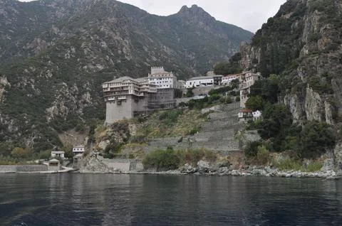 The Monastery of Dionysiou is a monastery built on Mount Athos Foto stock