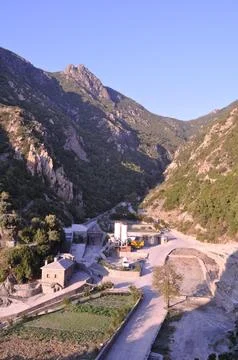 The Monastery of Dionysiou is a monastery built on Mount Athos Stock-Fotos