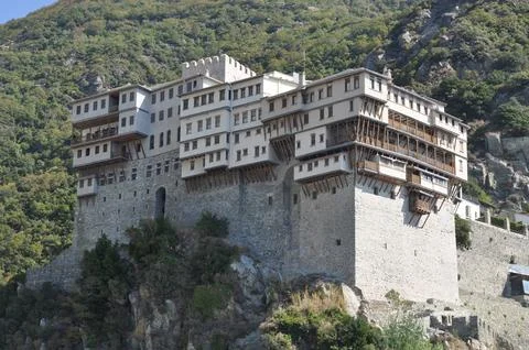 The Monastery of Dionysiou is a monastery built on Mount Athos Foto stock