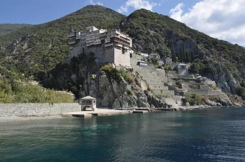 The Monastery of Dionysiou is a monastery built on Mount Athos Stock-Fotos