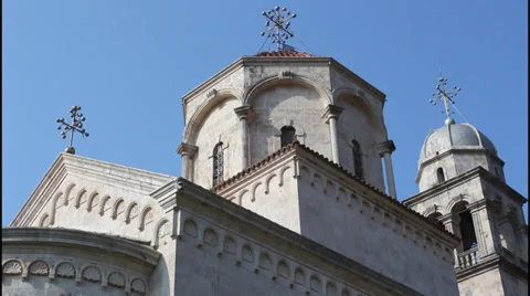 Monastery, dome, pan right Vídeo Stock 32674451