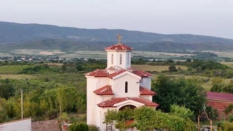 Monastery Drone video Stock Footage 281859187