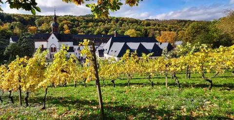 Monastery Ebersbach in autumn Stock Photos