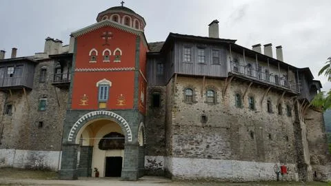 The Monastery of Filotheou is a monastery built on Mount Athos Foto stock