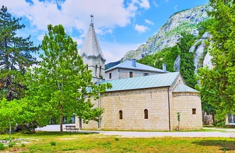 The monastery in forest Photos