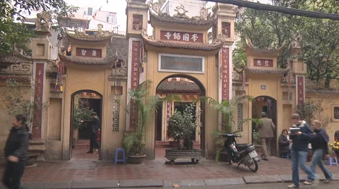 Monastery gate in Ho Chi Minh City, North Vietnam Stock Footage 53061561