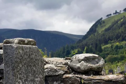Monastery Glendalough Foto stock