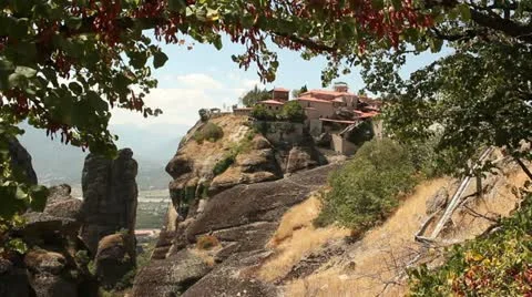 Monastery of Great Meteoron Landscape _4 Stock Footage 11800890