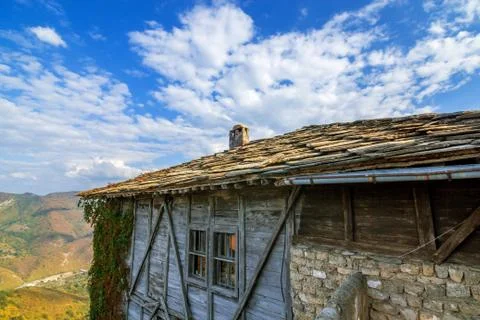 Monastery high in mountain Stock Photos