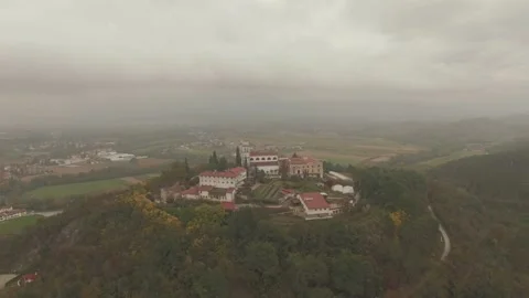 Monastery on hill Stock Footage 141826868