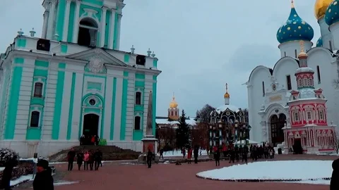 Monastery of the Holy Trinity St. Sergius Lavra Stock Footage 75200334