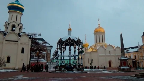 Monastery of the Holy Trinity St. Sergius Lavra Stock Footage 75200553