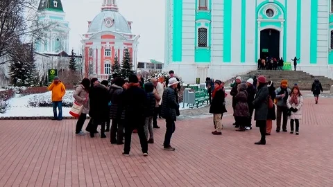 Monastery of the Holy Trinity St. Sergius Lavra Stock Footage 75200697