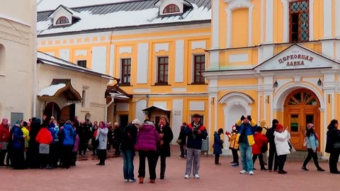 Monastery of the Holy Trinity St. Sergius Lavra Stock Footage 75200713