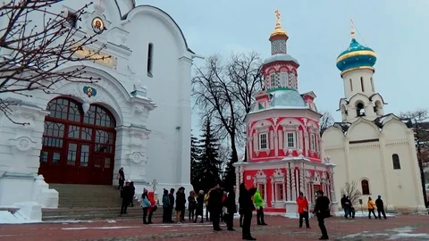 Monastery of the Holy Trinity St. Sergius Lavra Stock Footage 75200760