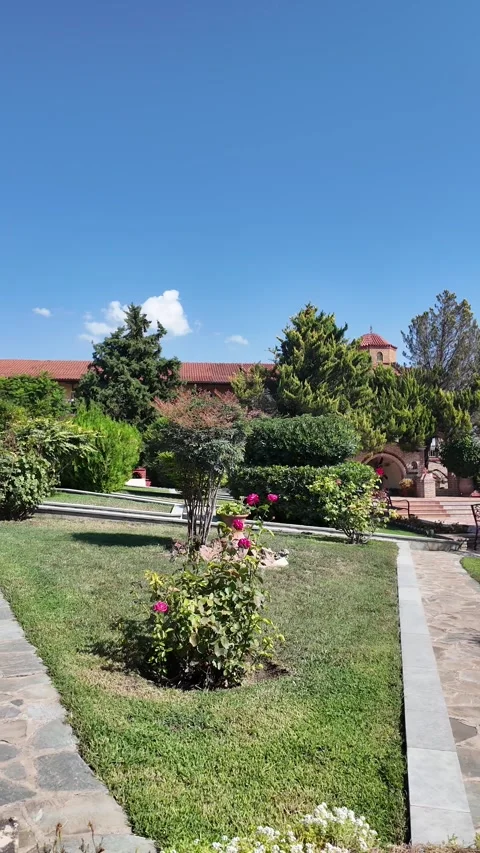 Monastery of Hosios Ephrem the Syrian, Greece Stock Footage 317377714