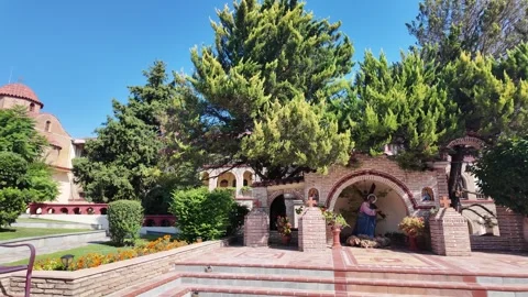 Monastery of Hosios Ephrem the Syrian, Greece Video stock 342801262