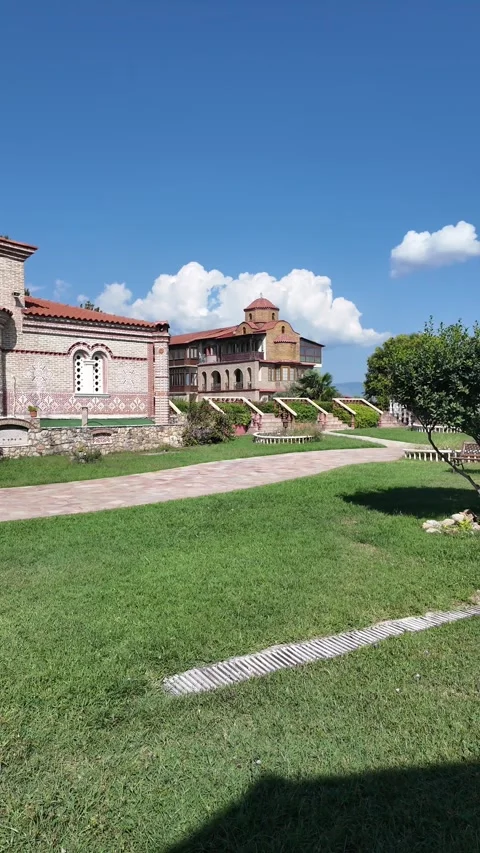 Monastery of Hosios Ephrem the Syrian, Greece Video stock 342801796