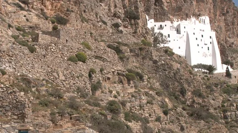 The Monastery of Hozoviotissa Stock Footage 87093759