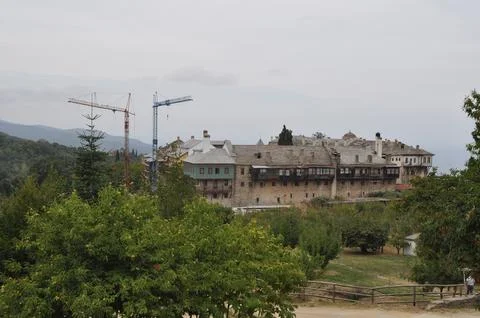 The Monastery of Iviron is a monastery built on Mount Athos Stock-Fotos