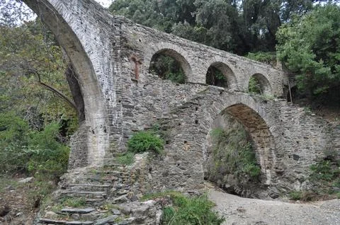 The Monastery of Iviron is a monastery built on Mount Athos Stock Photos